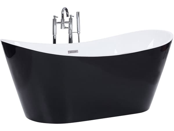 Badkar Svart med Silver Sanitär Akryl 150 cm Fristående Modern