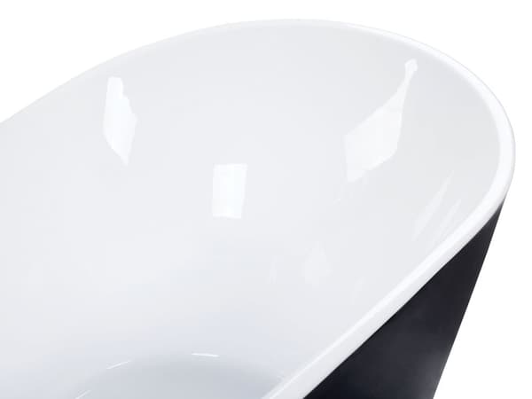 Badkar Svart med Silver Sanitär Akryl 150 cm Fristående Modern