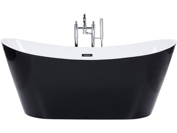 Badkar Svart med Silver Sanitär Akryl 150 cm Fristående Modern