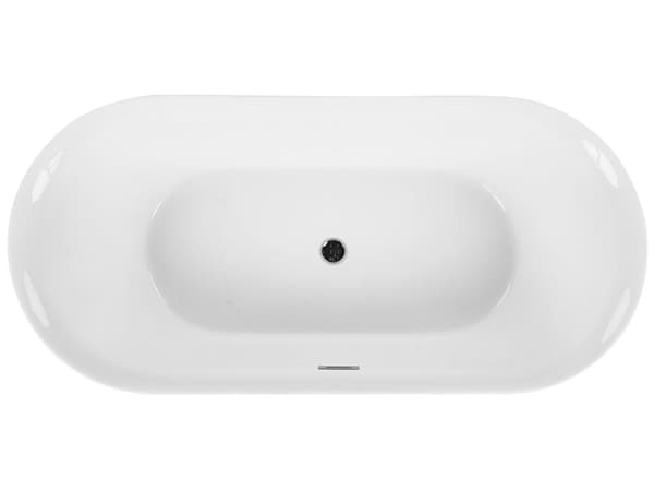 Fristående Badkar Glansig Svart Sanitetsakryl 160 x 75 cm Oval Modern Design