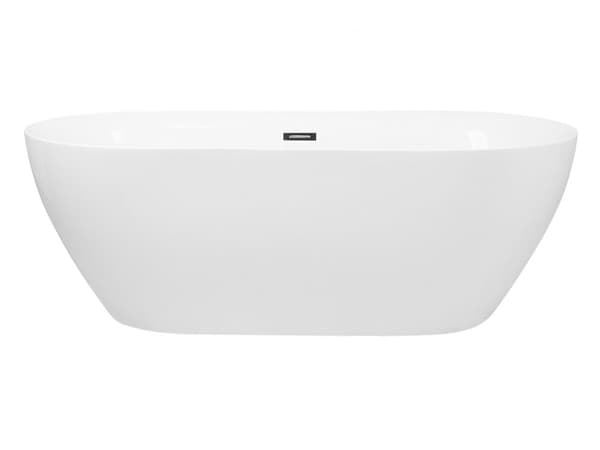 Fristående Badkar Glansig Vit Sanitetsakryl 150 x 75 cm Oval Modern Design