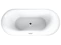 Miniatyrbild 7 av 11: Fristående Badkar Glansig Vit Sanitetsakryl 180 x 80 cm Oval Modern Design