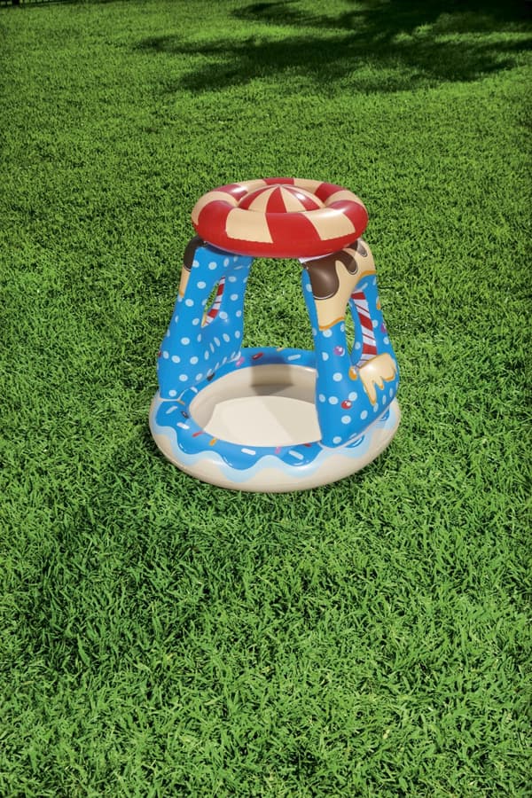 Candyville Babypool med Solskydd 0,91x0,91x0,89m, Bestway