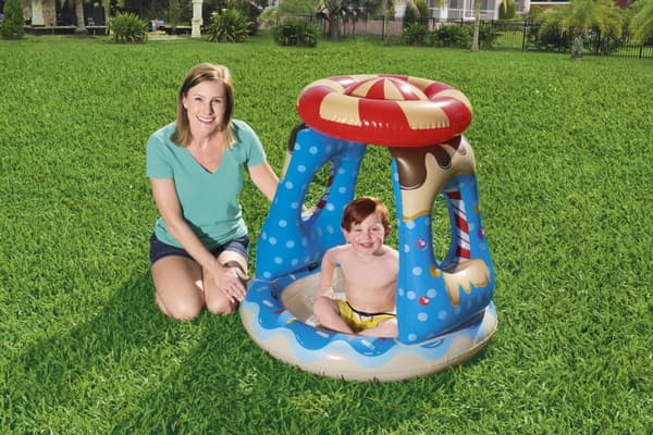 Candyville Babypool med Solskydd 0,91x0,91x0,89m, Bestway