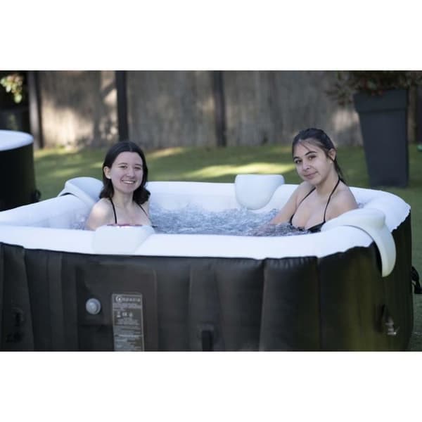 SUNSPA Square Uppblåsbart Spa 6 platser med LED-remsa