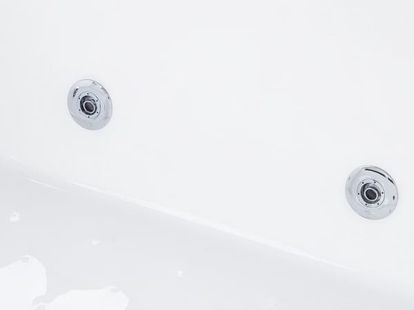 Bubbelbad Vit akryl Hydromassage Bubbelpool 2-sits 170 x 120 cm med nackstöd