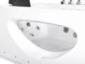 Miniatyrbild 10 av 11: Bubbelbad Vit Sanitetsakryl Glas Transparent Front med LED-lampor Nackstöd Massage Vattenstrålar 170 x 80 cm Rektangulär badtunna