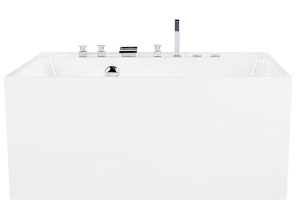 Bubbelbad Vit akryl 130 x 130 cm hydromassagebadkar Bubbelpool 2-sits