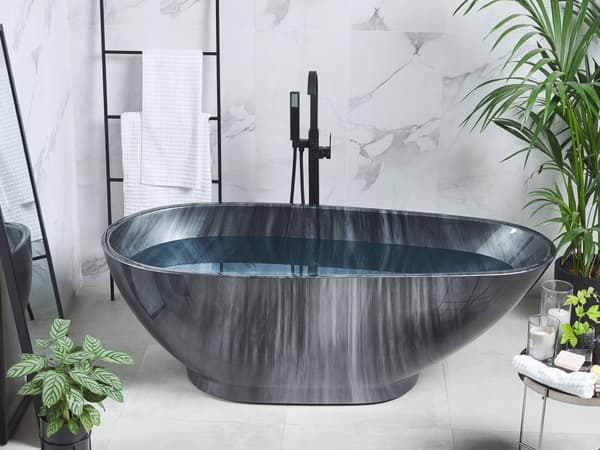 Bubbelbad Vit Sanitetsakryl Glas Transparent Front med LED-lampor Nackstöd Massage Vattenstrålar 170 x 80 cm Rektangulär badtunna