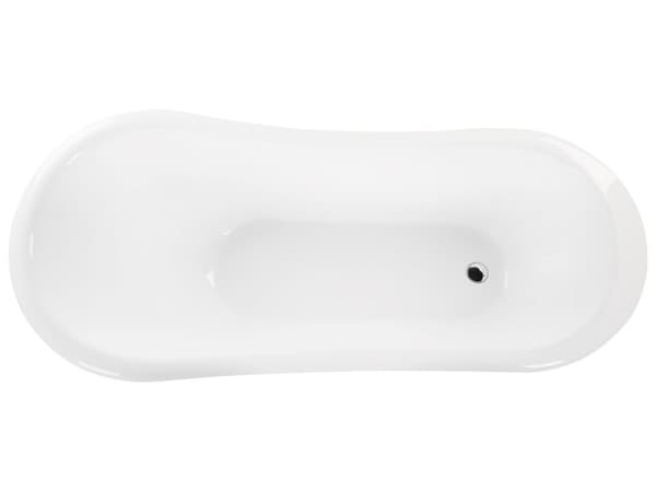 Badkar Vit Sanitetskryl 150 cm Blank Klassiskt Oval Fristående
