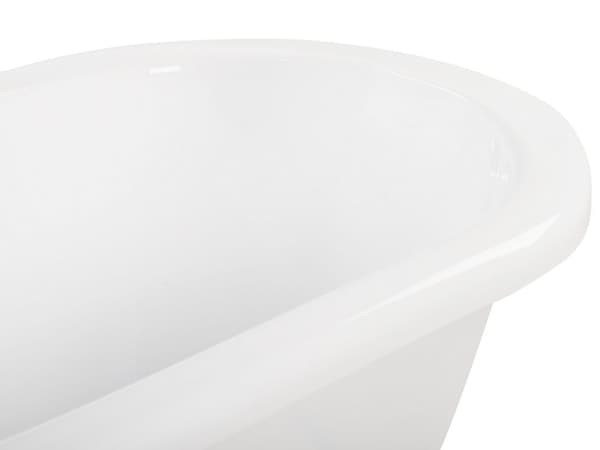 Badkar Vit Sanitetskryl 150 cm Blank Klassiskt Oval Fristående