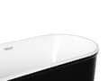 Miniatyrbild 8 av 10: Fristående badkar Glansigt Svart Sanitär Akryl Enkel Oval Modern Minimalistisk design