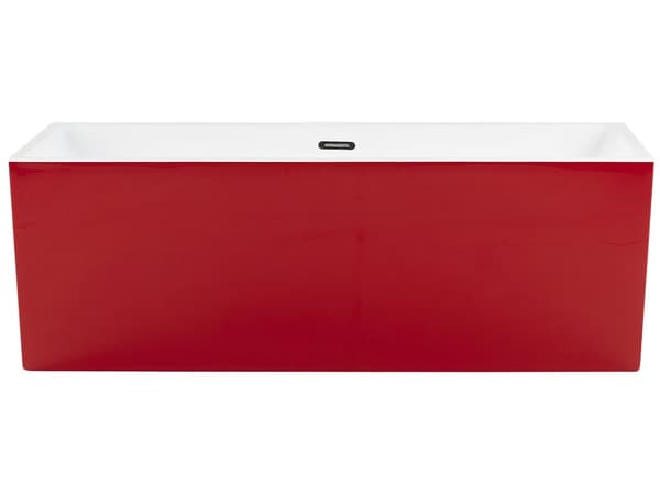 Fristående Badkar Röd Sanitär Akryl Enkel 170 x 76 cm Rektangulär Modern Stil