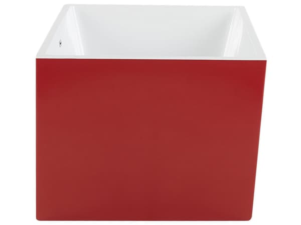 Fristående Badkar Röd Sanitär Akryl Enkel 170 x 76 cm Rektangulär Modern Stil
