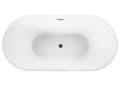 Miniatyrbild 7 av 10: Fristående Badkar Svart Sanitär Akryl Enkel 160 x 80 cm Oval Form Bräddsystem Modern Design