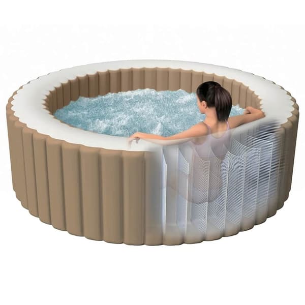 INTEX boblebad med massagefunktion PureSpa 216x71 cm 6-personers rund