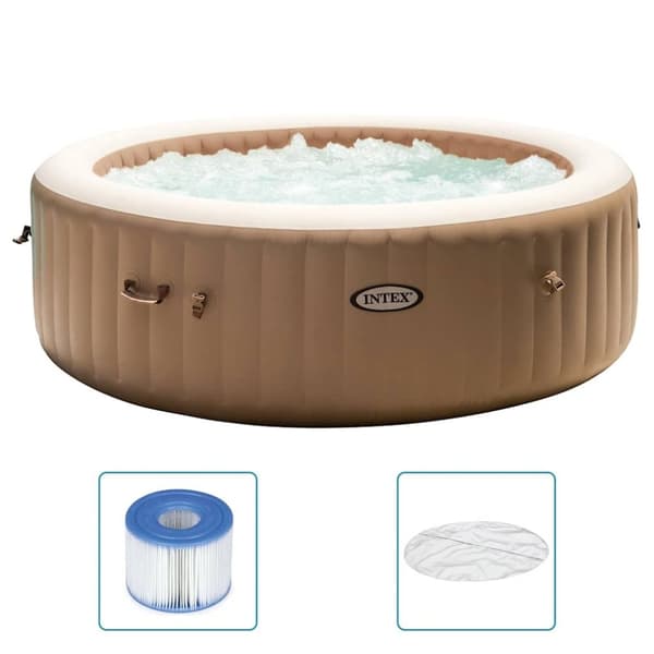 INTEX boblebad med massagefunktion PureSpa 216x71 cm 6-personers rund