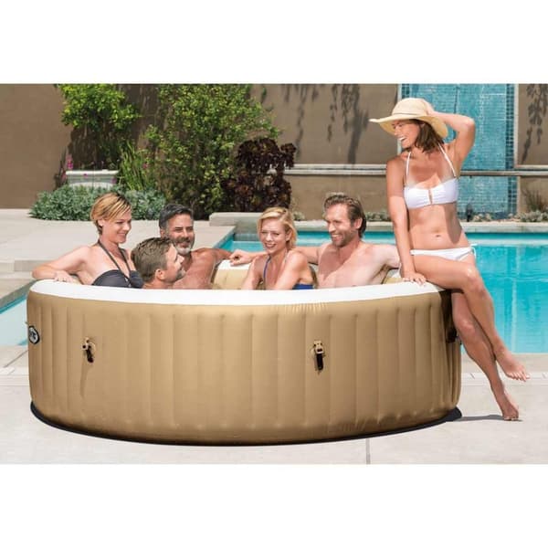 INTEX boblebad med massagefunktion PureSpa 216x71 cm 6-personers rund