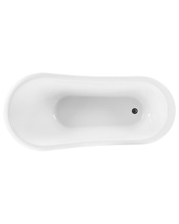 Badkar Svart Sanitetskryl 170 cm Blank Klassiskt Oval Fristående