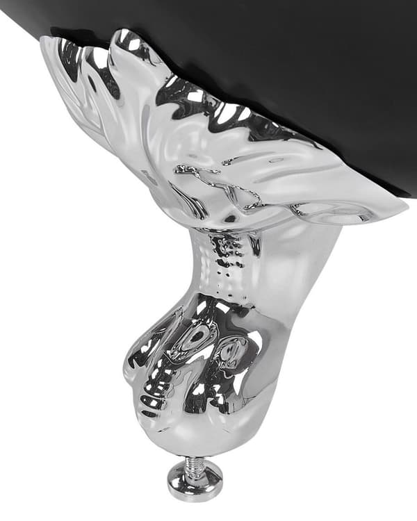 Badkar Svart Sanitetskryl 170 cm Blank Klassiskt Oval Fristående