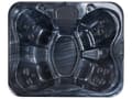 Miniatyrbild 4 av 11: Spabad Grå Akryl 180 x 215 cm 4 platser 19 hydromassagestrålar Träeffekt Aluminium med LED-ljus