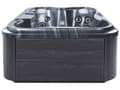 Miniatyrbild 9 av 11: Spabad Grå Akryl 180 x 215 cm 4 platser 19 hydromassagestrålar Träeffekt Aluminium med LED-ljus
