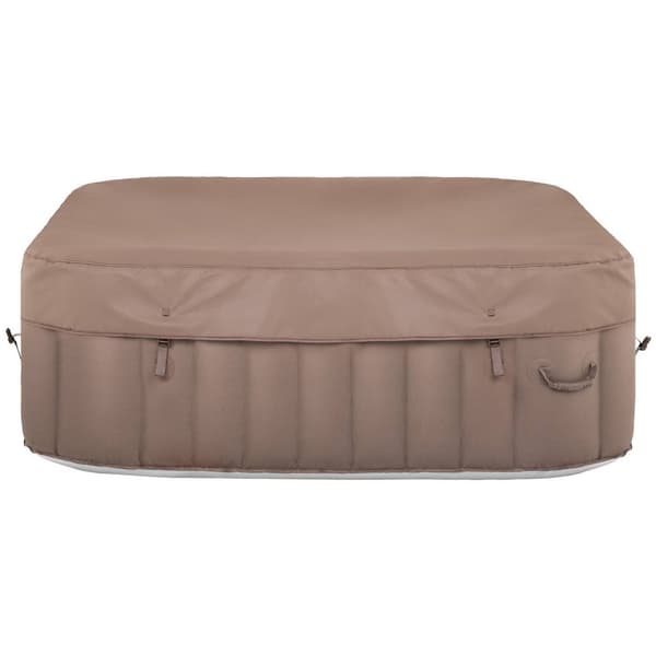 Uniprodo Uppblåsbart spa - 900 L - 6 personer - 130 luftdysor - Beige/vit