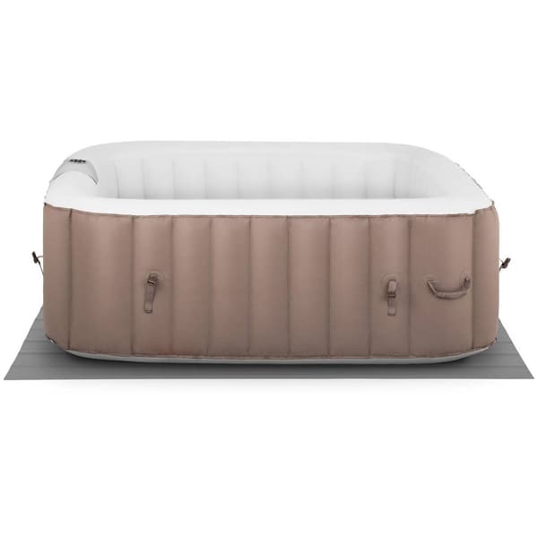 Uniprodo Uppblåsbart spa - 900 L - 6 personer - 130 luftdysor - Beige/vit