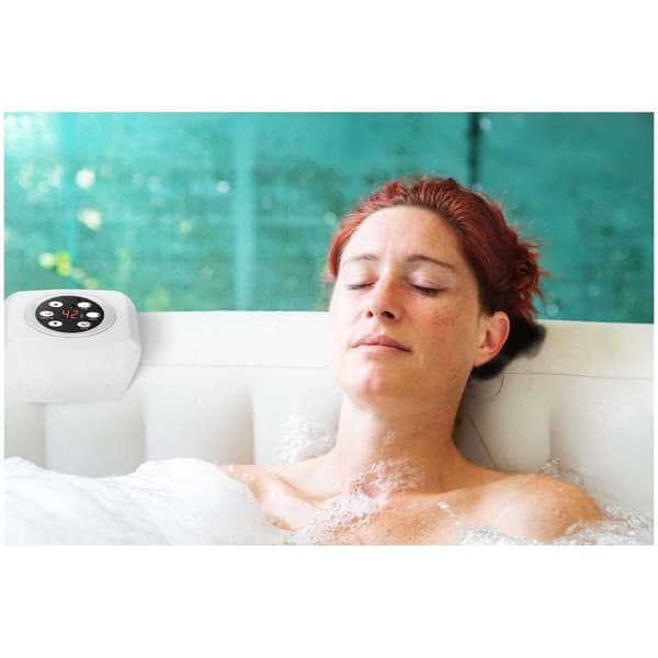 Uniprodo Uppblåsbart spa - 900 L - 6 personer - 130 luftdysor - Mörkblå/vit