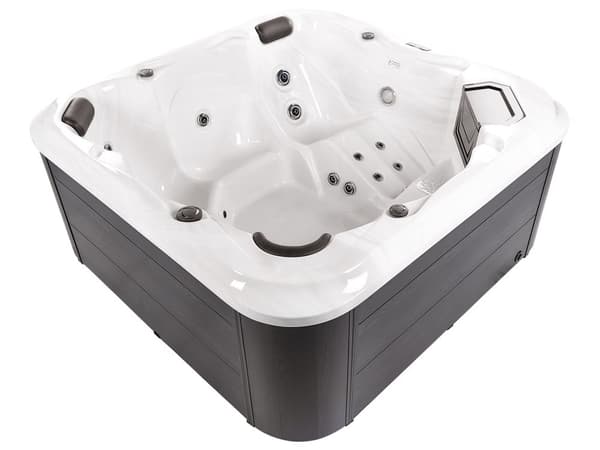 Udendørs Spa med LED Lys i Hvid Farve Boblebad