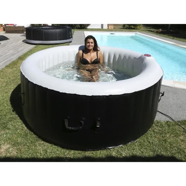 Uppblåsbart Spa 6 personer runt Ospazia - Upp till 40°C - Klart på 5 minuter - Lock och filter ingår