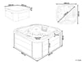 Miniatyrbilde 3 av 11: Utendørs Spabad Hvit Akryl 200 x 200 cm Massasjebad 31 dyser Aluminium med LED