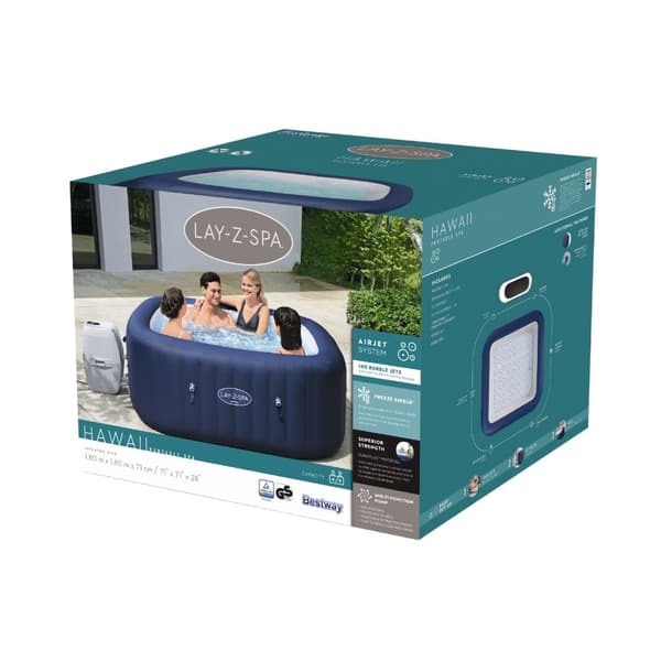 Jacuzzi - Bestway - Lay-Z-Spa - Hawaii - Inkluderer tilbehør