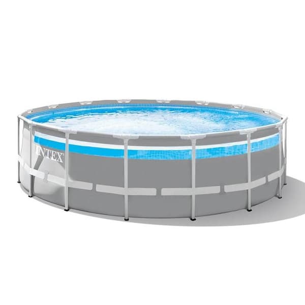 INTEX Tubular Above Ground Pool Kit - Pris Ram - 488 x 122 cm - Rund (Pump, lock, markduk och stege) - 26730NP