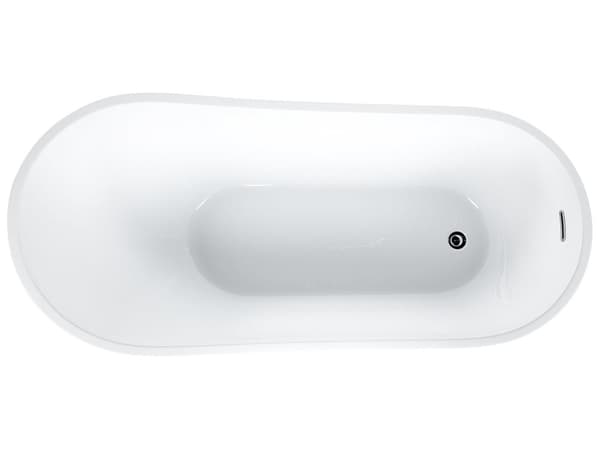 Fristående Badkar Vit Sanitetsakryl 170 x 78 cm Oval Design