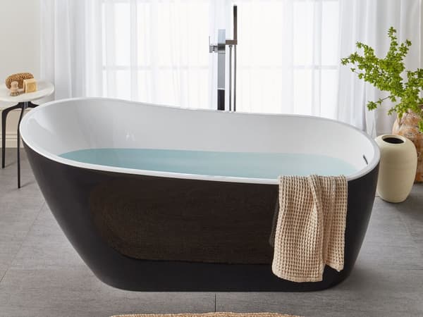 Fristående Badkar Vit Sanitetsakryl 170 x 78 cm Oval Design