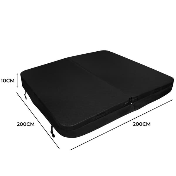 Hot Tub Cover Thermal Jacuzzi Firkantet Hård Beskyttelse Vejrbestandig PVC Læder Isolerende EPS Skum UV, Skimmel og Brand resistent Låsbare 6 håndtag