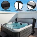 Pikkukuva 1 / 11: Hot Tub Cover Thermal Jacuzzi Square Hard Protection Weather Resistant PVC Leather Insulating EPS Foam UV, Mold and Fire Resistant Lockable 6 Handles
