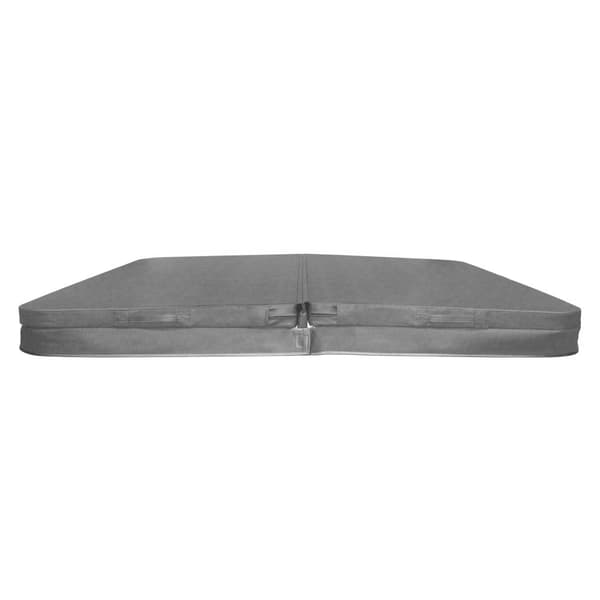 Hot Tub Cover Thermal Jacuzzi Square Hard Protection Weather Resistant PVC Leather Insulating EPS Foam UV, Mold and Fire Resistant Lockable 6 Handles