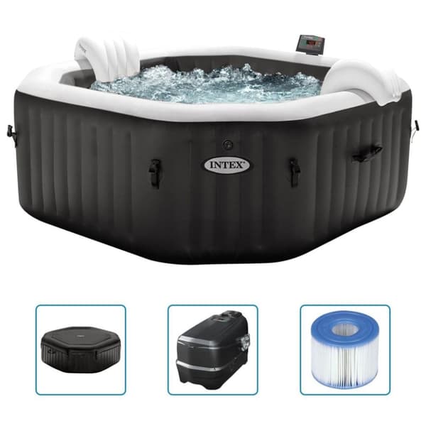 INTEX spabad med massagefunktion PureSpa ottekantet