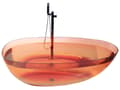 Miniatyrbild 4 av 10: Fristående badkar Transparent Röd Solid yta 169 x 78 cm Oval Enkel Modern Design