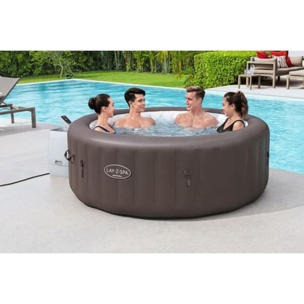 Lay-Z-Spa® Dominica Hydrojet™ runt uppblåsbart spa - BESTWAY - 4 till 6 personer - 140 Airjet™ och 4 Hydrojet™