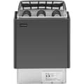 Miniatyrbillede 5 af 6: Elektrisk saunavarmer 3-6 m3 op til 110C 400 V 4,5 kW sort og sølv