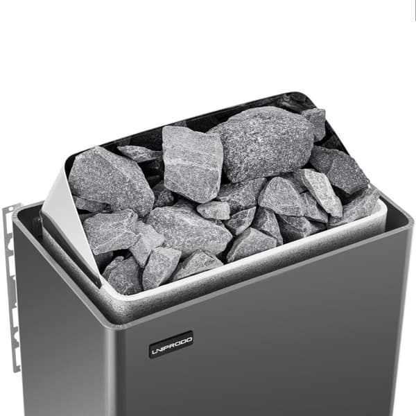 Elektrisk bastuaggregat 5-9 m3 upp till 110C 400 V 6 kW svart och silver