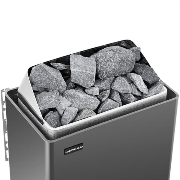 Elektrisk bastuaggregat 9-13 m3 upp till 110C 400 V 9 kW svart och silver