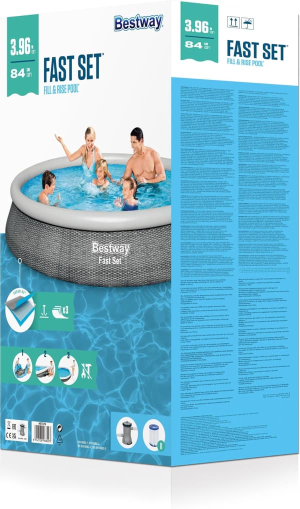 Bestway Fast Set svømmebasseng, 396 x 84 cm
