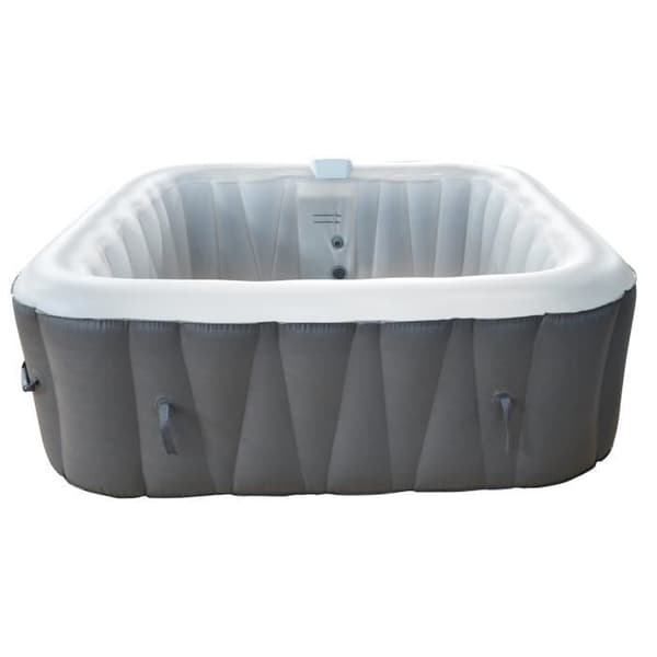 Sun Spa square uppblåsbart spa - 6 personer - LED - Klart på 5 min - Lock och filter ingår
