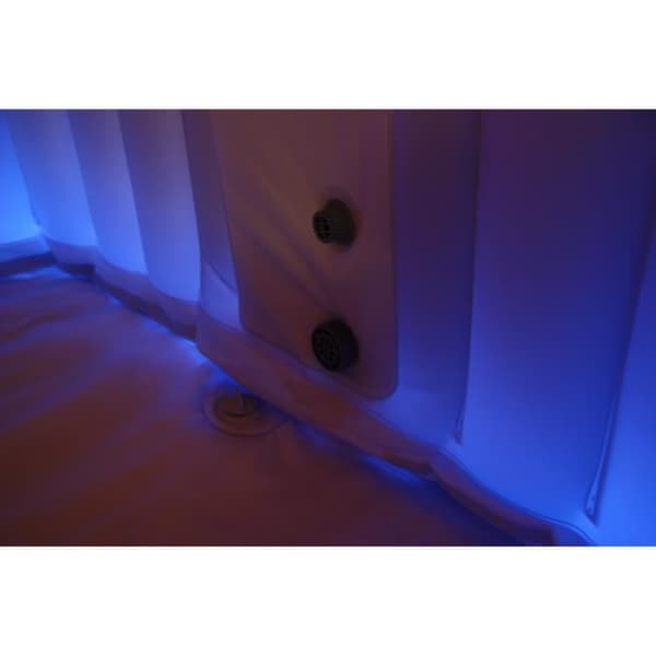 Sun Spa square uppblåsbart spa - 6 personer - LED - Klart på 5 min - Lock och filter ingår