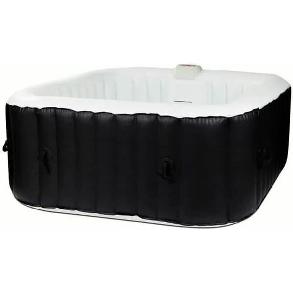 SUNSPA uppblåsbart spa - AC02 - 185 x 65 cm - 6 platser - Fyrkantigt (Levereras med filter, hänglås, golvmatta och överdrag)