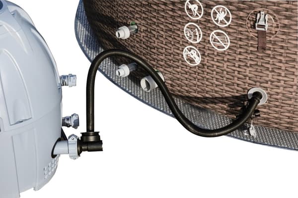Bestway Lay-Z-Spa St. Moritz Puhalluskylpyamme - Rotan-tyylinen design, 180 kuplasuihkua, lämpenee 40°C:een, 5-7 hengelle